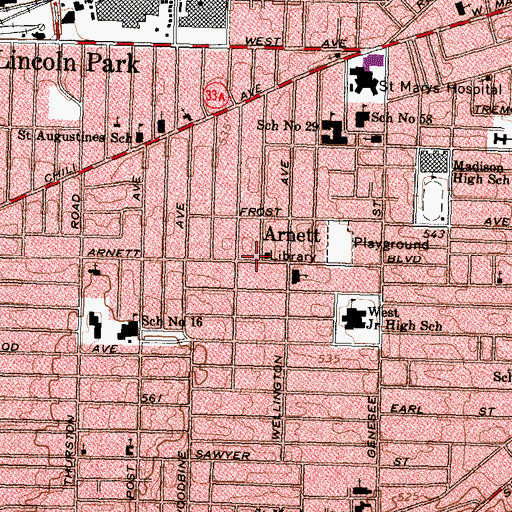 Topographic Map of His Branches Church, NY