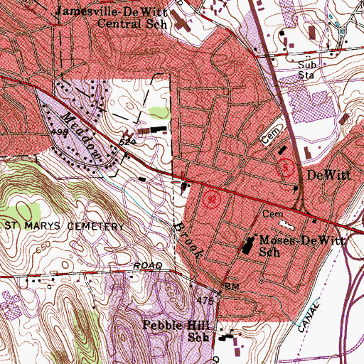Topographic Map of Holy Cross Church, NY
