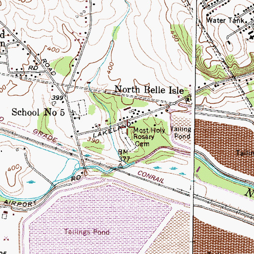 Topographic Map of Holy Cross National Catholic Church, NY