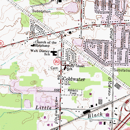 Topographic Map of Holy Ghost Church, NY