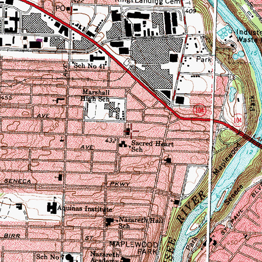Topographic Map of Holy Rosary Church, NY