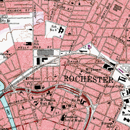 Topographic Map of Holy Trinity Baptist Church, NY