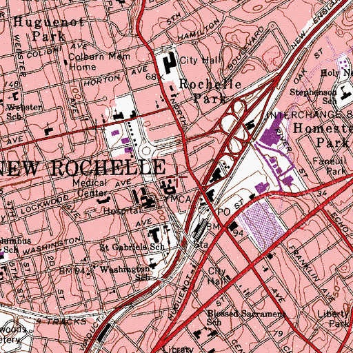 Topographic Map of Holy Trinity Lutheran Church, NY