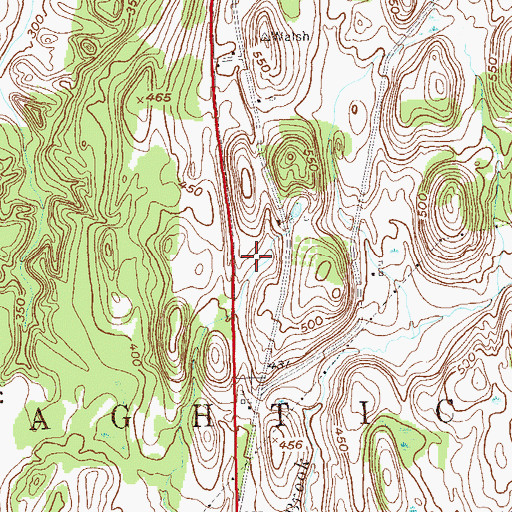 Topographic Map of Hoosic Valley Community Church, NY