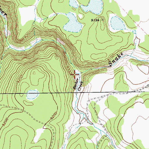 Topographic Map of Becker Creek, AZ