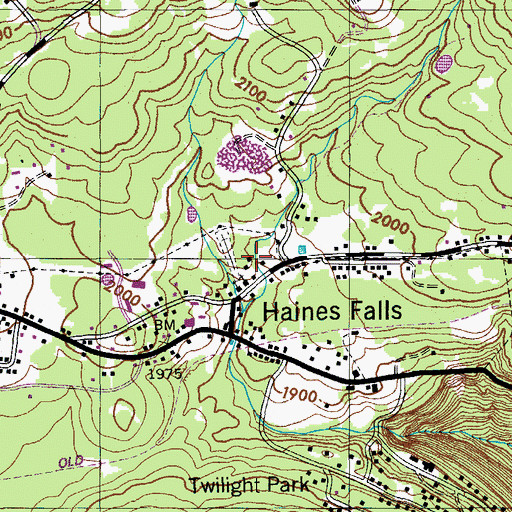 Topographic Map of Immaculate Conception Church, NY