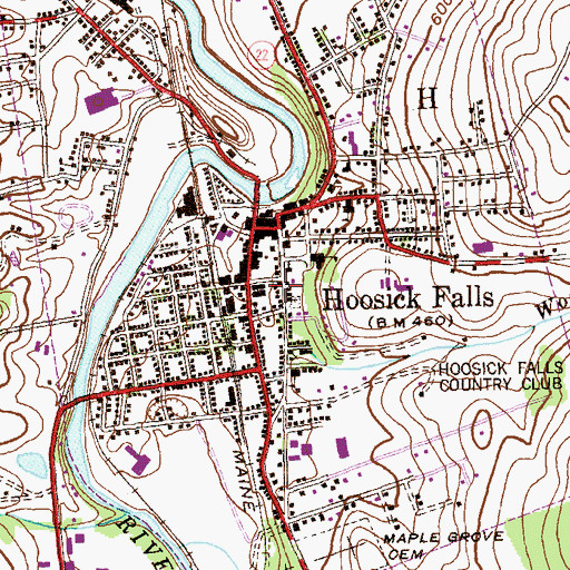 Topographic Map of Immaculate Conception Roman Catholic Church, NY