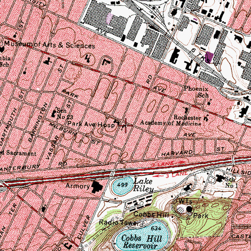 Topographic Map of Immanuel Baptist Church, NY