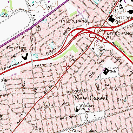 Topographic Map of Islamic Center of Long Island, NY