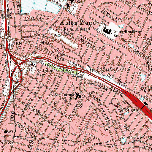 Topographic Map of Islamic Center of South Shore, NY