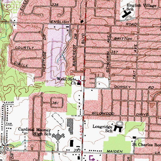 Topographic Map of Journey Christian Church, NY