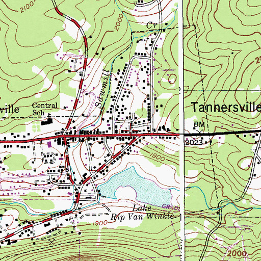 Topographic Map of Kaaterskill United Methodist Church, NY