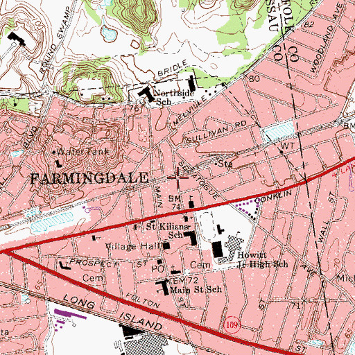 Topographic Map of Key to Faith Ministries, NY