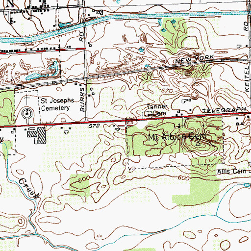 Topographic Map of Kingdom Hall of Jehovahs Witnesses, NY