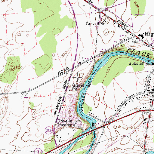 Topographic Map of Kingdom Hall of Jehovahs Witnesses, NY