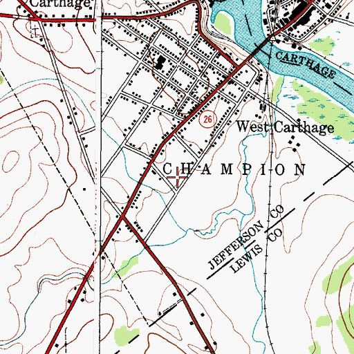 Topographic Map of Kingdom Hall of Jehovahs Witnesses, NY