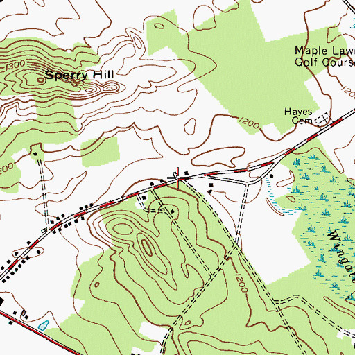 Topographic Map of Kingdom Hall of Jehovahs Witnesses, NY