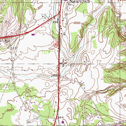 Topographic Map of Kingdom Hall of Jehovahs Witnesses, NY