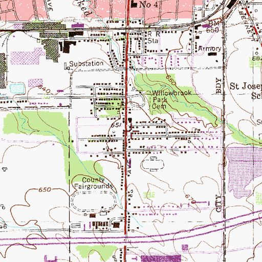 Topographic Map of Kingdom Hall of Jehovahs Witnesses, NY