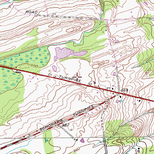 Topographic Map of Kingdom Hall of Jehovahs Witnesses, NY