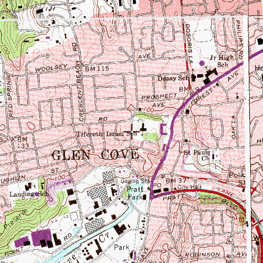 Topographic Map of Kingdom Hall of Jehovahs Witnesses, NY