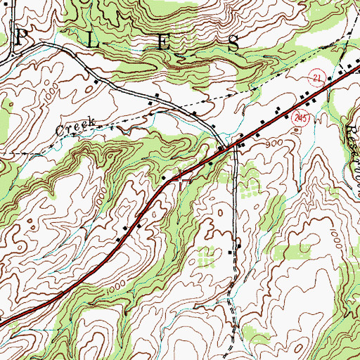 Topographic Map of Kingdom Hall of Jehovahs Witnesses, NY