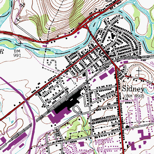 Topographic Map of Kingdom Hall of Jehovahs Witnesses, NY