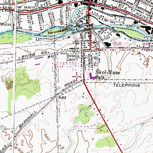Topographic Map of Kingdom Hall of Jehovahs Witnesses, NY