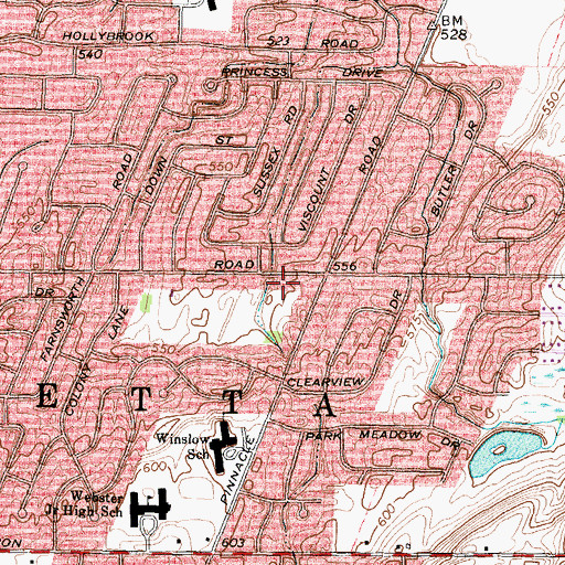 Topographic Map of Kingdom Hall of Jehovahs Witnesses, NY