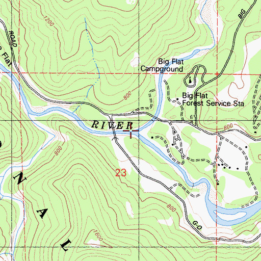 Topographic Map of Hurdygurdy Creek, CA