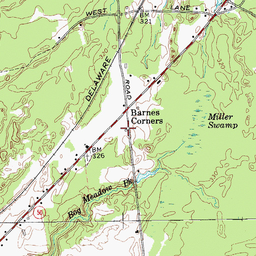 Topographic Map of Kingdom Hall of Jehovahs Witnesses, NY