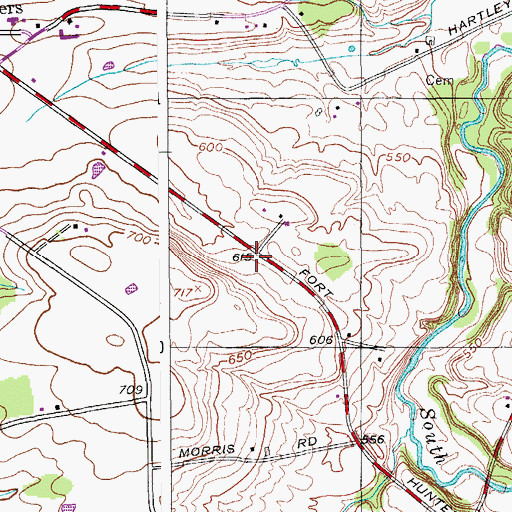 Topographic Map of Kingdom Hall of Jehovahs Witnesses Amsterdam Congregation, NY