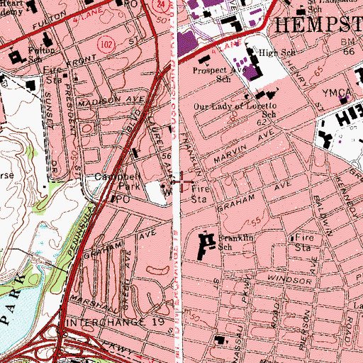 Topographic Map of Kings Memorial Temple, NY