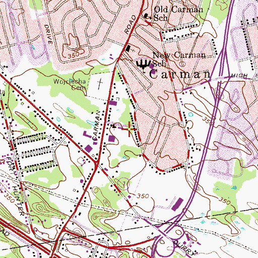 Topographic Map of Korean Church of Albany, NY