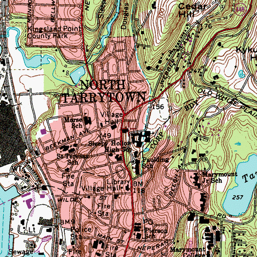 Topographic Map of Korean Church of Westchester, NY