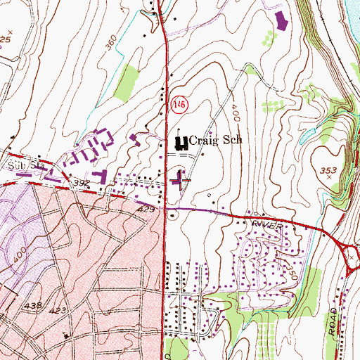 Topographic Map of Korean Methodist Church of Albany, NY
