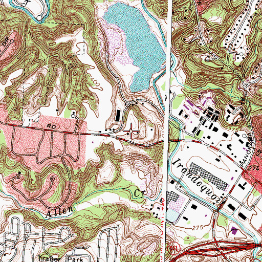 Topographic Map of Korean United Methodist Church of Rochester, NY
