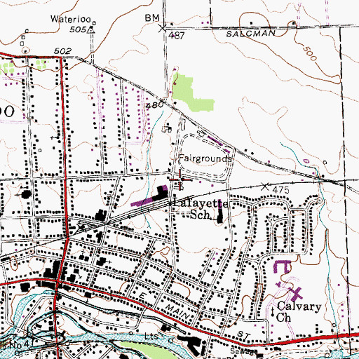 Topographic Map of Lake Country Christian Church, NY