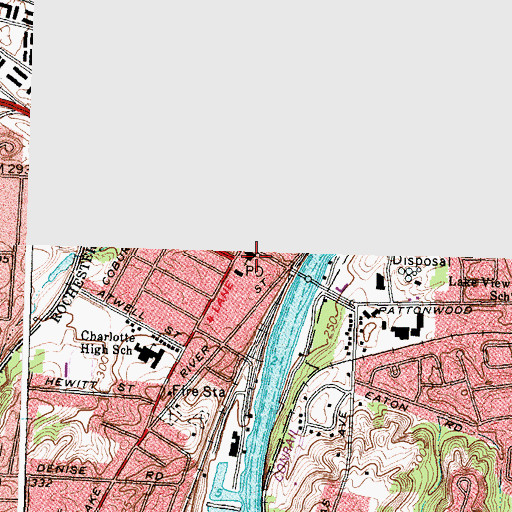 Topographic Map of Lakeside Presbyterian Church, NY