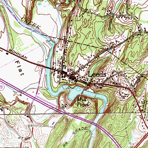 Topographic Map of Leeds Reformed Church, NY