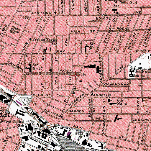 Topographic Map of Light of the World Church, NY