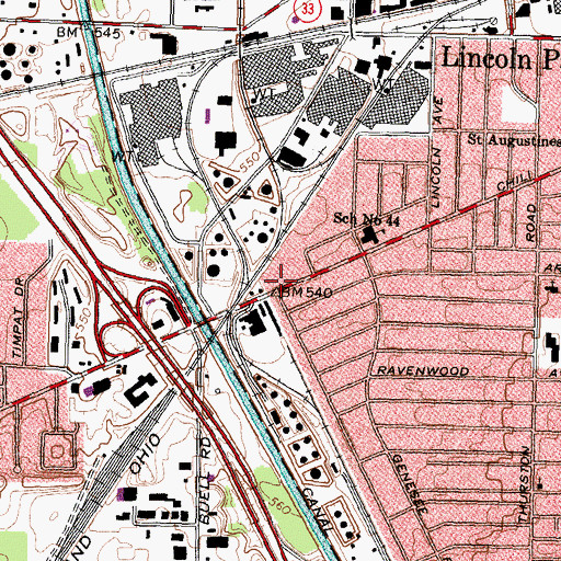 Topographic Map of Lily of the Valley Church, NY