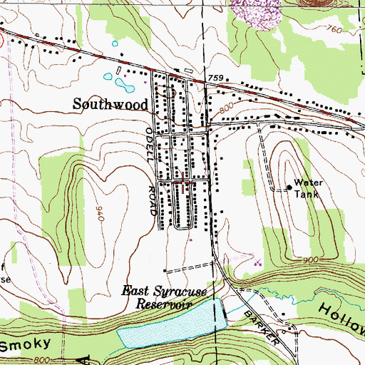 Topographic Map of Limestone Fellowship Baptist Church, NY
