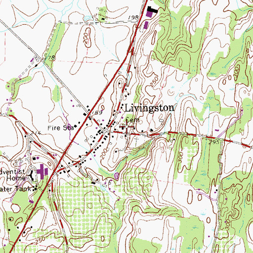 Topographic Map of Linlithgo Reformed Church, NY