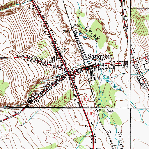 Topographic Map of Living Faith Bible Church, NY