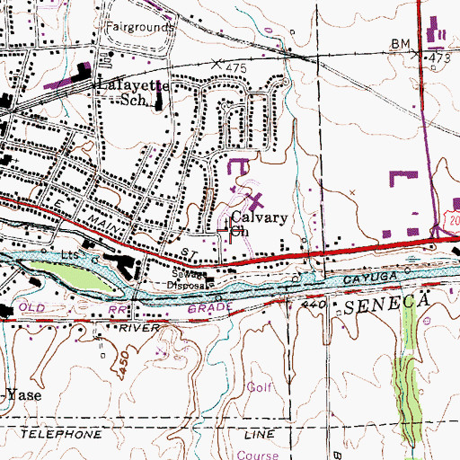 Topographic Map of Living Hope Assembly of God, NY