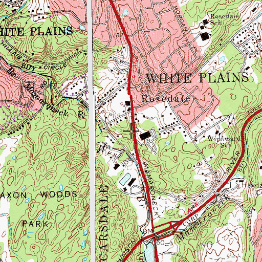 Topographic Map of Living Word Christian Church, NY