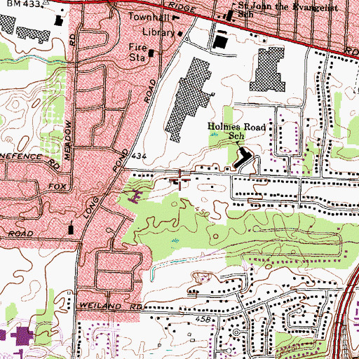 Topographic Map of Lutheran Church of Concord, NY