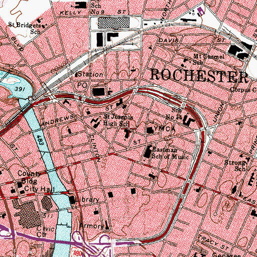 Topographic Map of Lutheran Church of the Reformation, NY