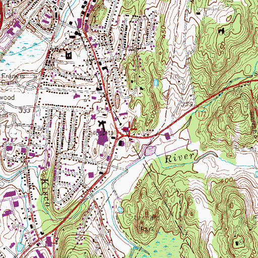 Topographic Map of Lutheran Church of the Resurrection, NY